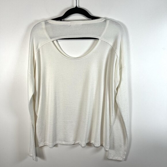 Rag & Bone Open Back Long Sleeve White Top Size Medium Lightweight Designer - Picture 7 of 9